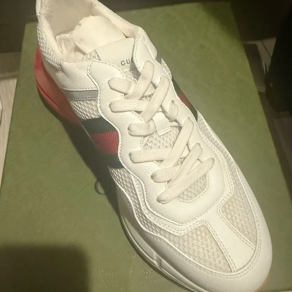 New with box and dustbag Gucci White Mesh Sneakers Gucci sz 9 us 10